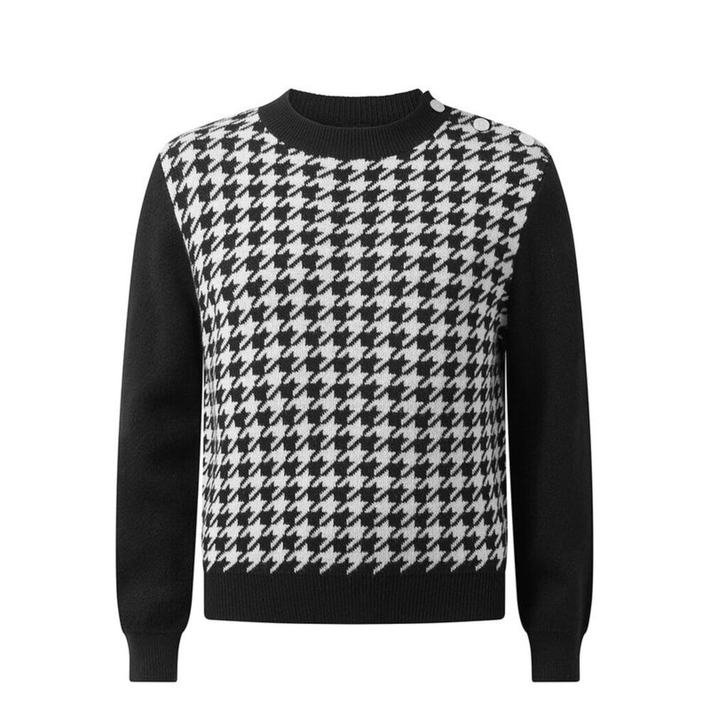 Rachel Riley Girls  Houndstooth Sweater